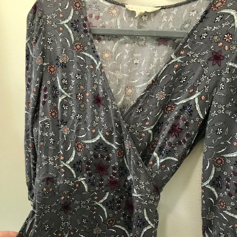 LoveStitch Women's‎ Lenka Wrap Maxi Dress Floral 3/4 Sleeve Size M High-Low Boho - Picture 6 of 16